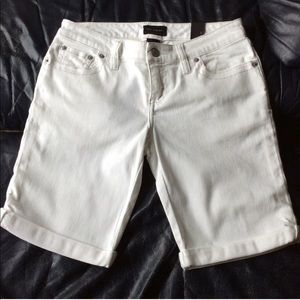 The Limited White Denim Shorts